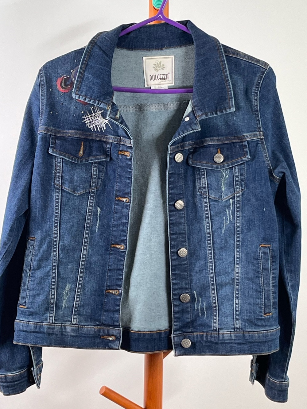 Dolcezza Women's Dark Blue Denim Jean Jacket